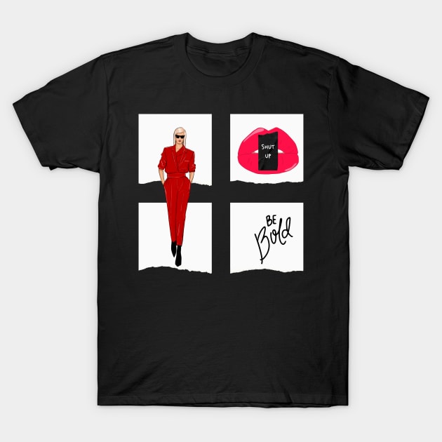 Retro Bold Girl T-Shirt by DayDue